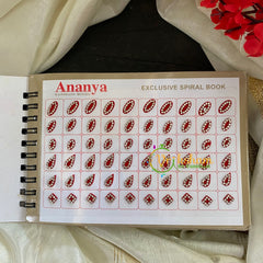 White Border Stone Cocktail Shapes Bindi Book-Ananya Short-BB034