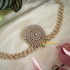 White Stone Jada Bun Billai with Maatil -Bridal Bun Jada Billai -G9774