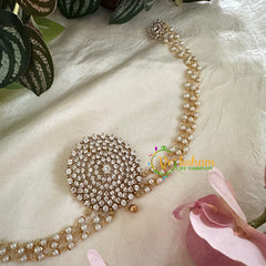 White Stone Jada Bun Billai with Maatil -Bridal Bun Jada Billai -G9774