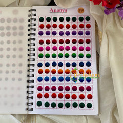 Color Sticker Bindi Book- Half and half -B03