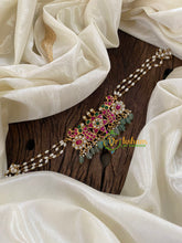 Exquisite Jadau Kundan High Neck Choker-Pastel Green Bead - J1243