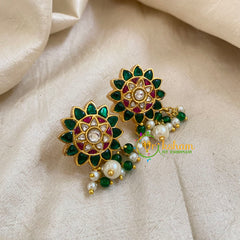 Jadau Kundan Floral Studs-J1075