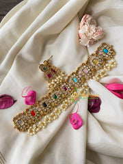 Navrathna High Neck Choker- Statement Neckpiece-Square 2-G4577