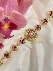 Precious Jadau Kundan Bridal Sheeshphool-Green White-J500