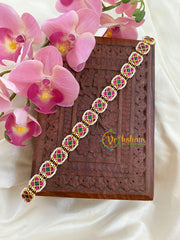 Precious Jadau Kundan Bridal Sheeshphool-Pink Green-J507