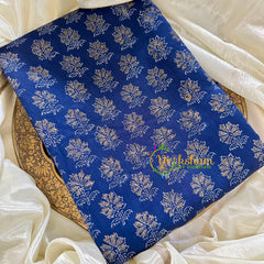 Blue Chanderi Handloom Saree -Chrysanthemum-VS1891