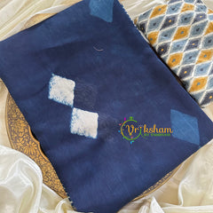 Blue Chanderi Handloom Saree -Diamond-VS1892