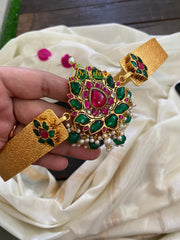 Precious Jadau Kundan Plain Hipbelt -Lotus -Adult's-J203