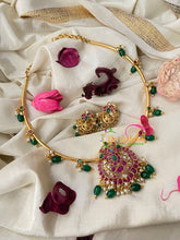 Precious AD Stone Pendant Hasli Choker-g5015