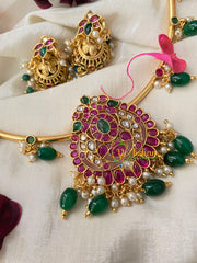 Precious AD Stone Pendant Hasli Choker-g5015