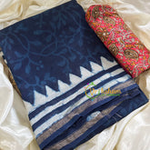 Blue Chanderi Handloom Saree -Vine -VS1897