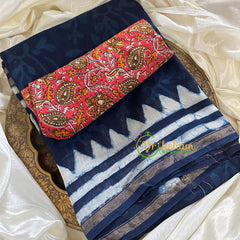 Blue Chanderi Handloom Saree -Vine -VS1897
