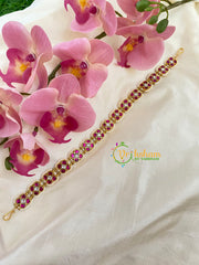 Precious Jadau Kundan Sheeshphool-White Pink-J516