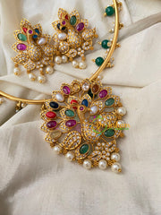 Premium Navarathna Pendant Hasli Choker-G4584