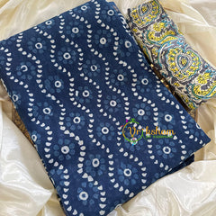 Blue Chanderi Handloom Saree -Waves-VS1899
