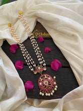 Precious Jadau Kundan Pendant Pearl Malai-J185