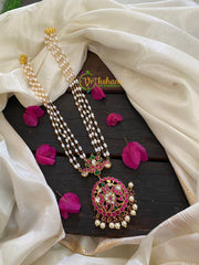 Precious Jadau Kundan Pendant Pearl Malai-J185