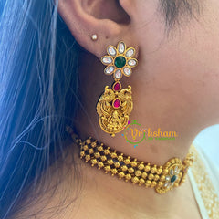 Precious Jadau Kundan Lakshmi Coin Haram-J721