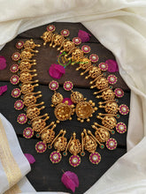 Exquisite Kundan Lakshmi Neckpiece-RED GREEN-J182
