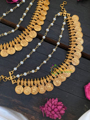 Lakshmi Coin Maatil with two layered pearl -G5705
