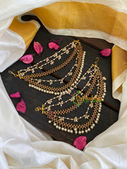 Red AD Stone 5 Layered maatil-Ear Chain-G5710