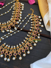 CZ Stone 3 Layered Pearl maatil -G5717