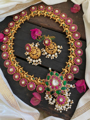 Jadau Kundan Floral Long Neckpiece-J222