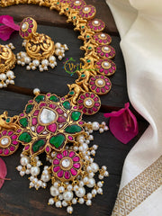 Jadau Kundan Floral Long Neckpiece-J222