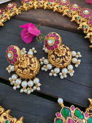 Jadau Kundan Floral Long Neckpiece-J222