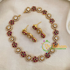 Premium AD Stone Short Neckpiece-G10657