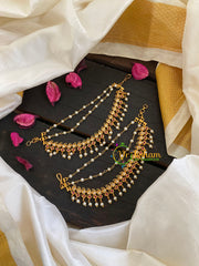 CZ Stone 3 Layered Pearl maatil -G5718