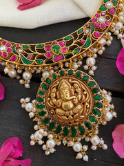 Precious Jadau Kundan Temple Choker-J218