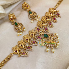 Premium AD Stone Choker Short Neckpiece-G10674