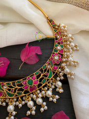 Kundan Jadau Hasli Choker -Pearl Finish -J216