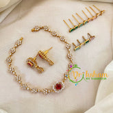 Premium Interchangeable AD Stone Choker Short Neckpiece-G10678