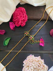 Premium Stone Pendant Anklets-Green Red  -G8974