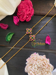 Premium Stone Pendant Anklets -Red Green -G8975