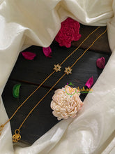 Premium Stone Pendant Anklets -White Green Sun Flower -G8976