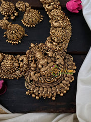 Antique Nakshi Lakshmi Haram-Nagas Neckpiece-G4456