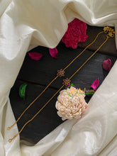 Premium Stone Pendant Anklets -Red Green Sunflower -G8977