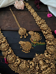 Antique Nakshi Lakshmi Haram-Nagas Neckpiece-G4456
