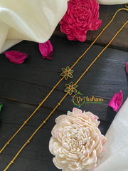 Premium Stone Pendant Anklets -Green Red Sunflower -G8978