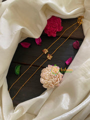 Premium Stone Pendant Anklets -White Red -Floral -G8979