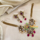 Premium Red AD Stone Choker Short Neckpiece-G10641-1