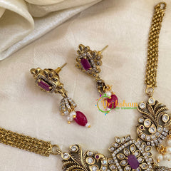 Premium Red AD Stone Choker Short Neckpiece-G10641-1