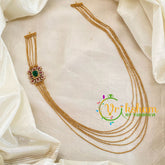 Green AD Stone Mogappu Layered Chain -G10680