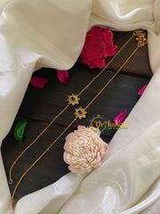 Premium Stone Pendant Anklets -White Green- Petals -G8983