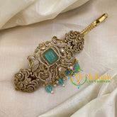 Pastel Green Victorian Diamond Hair Clip -VV1301