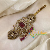 Red Victorian Diamond Hair Clip -VV1302