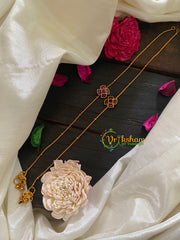 Premium Stone Pendant Anklets -Red -G8988